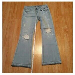 C7P Laguna Beach Flare Juniors De-Constructed Jeans 11 Junior's Jeans C99